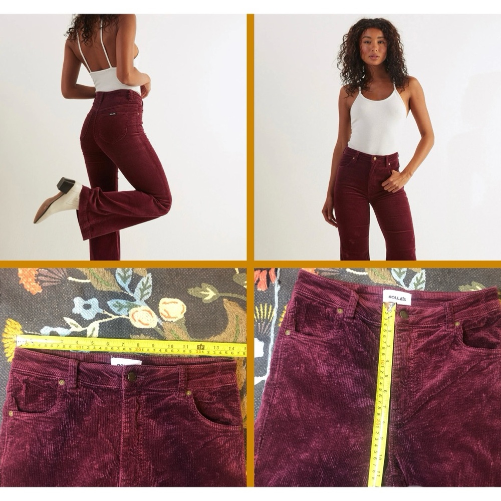 Rollas Eastcoast Flare Bordeaux Cord